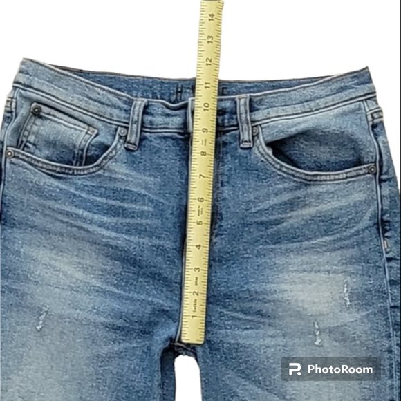 HALE Tyler Senna Distressed Cropped Boyfriend Jean with Raw Hem Size 28 - Picture 7 of 11